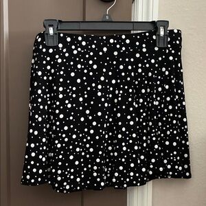 Michael Lauren Black and White Skater Skirt